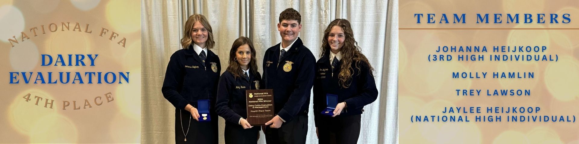 2024 National FFA Dairy 4th Place Team