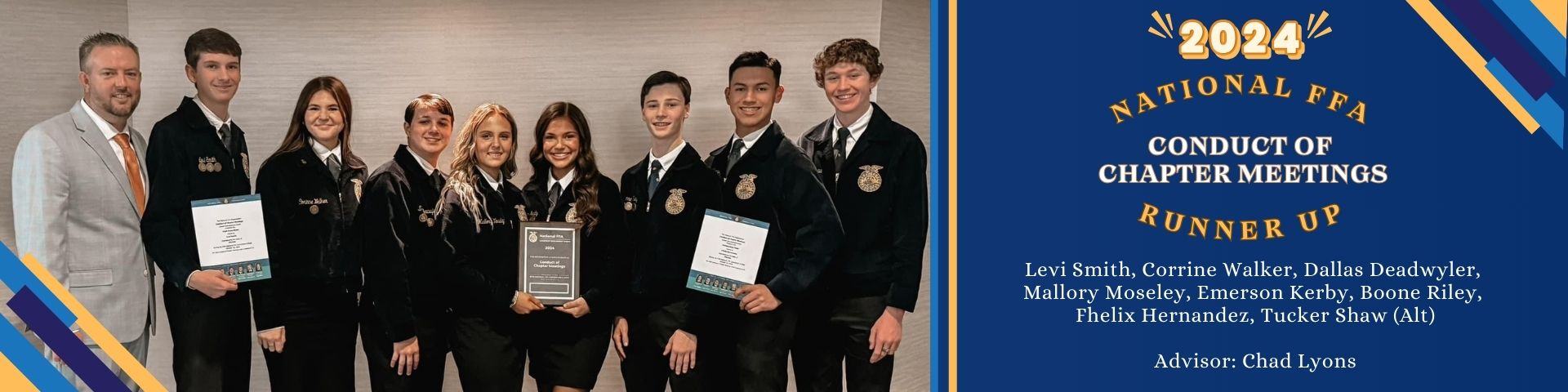 2024 National FFA Conduct of Chapter Meetings Runner Up Team